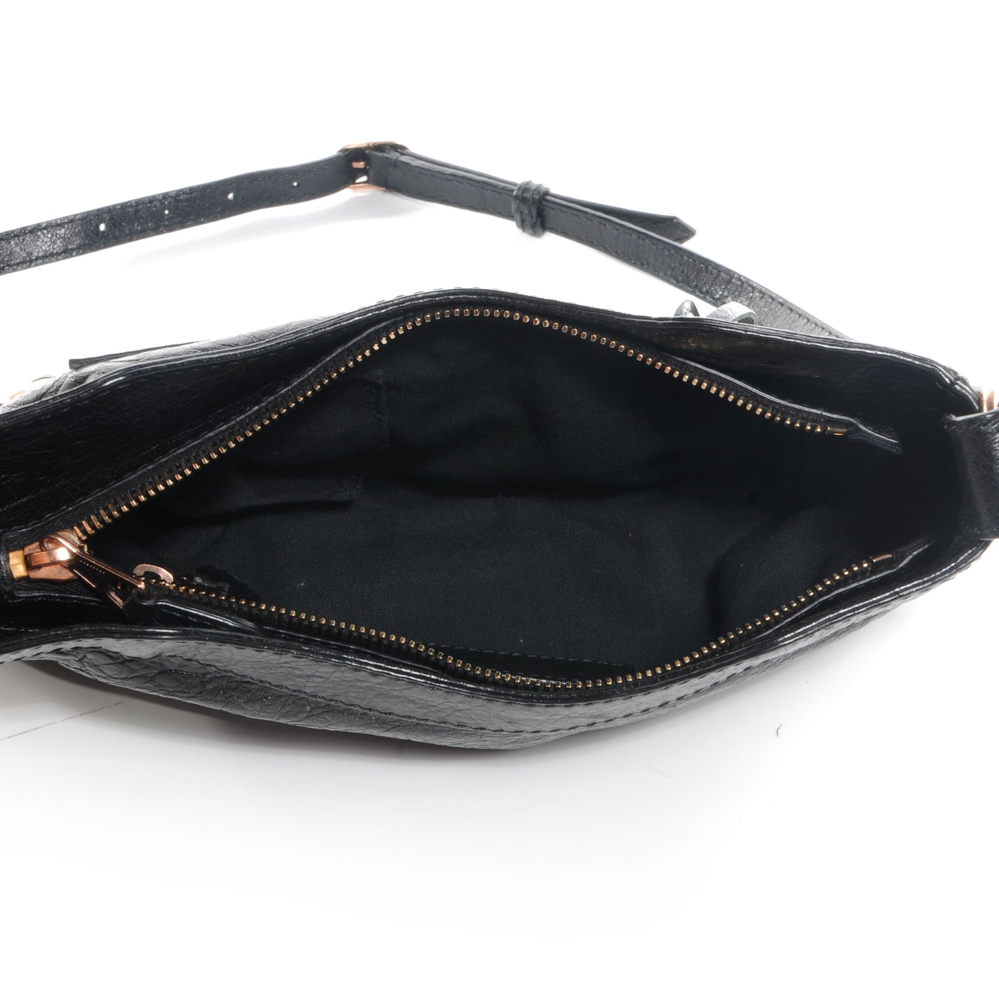 Agneau Giant 12 Rose Gold Hardware Hip Black