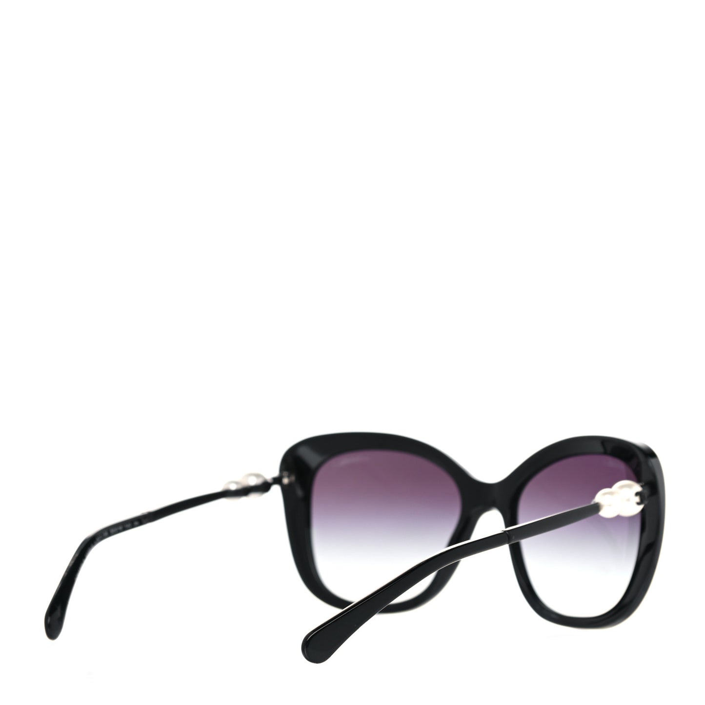 Acetate Butterfly Winter Pearl Sunglasses 5339-H Black