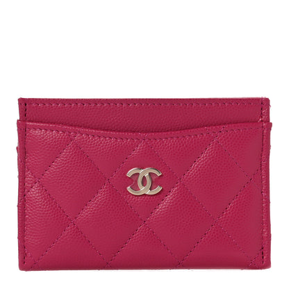 Chanel Caviar Quilted Card Holder Fuchsia 1 of 8