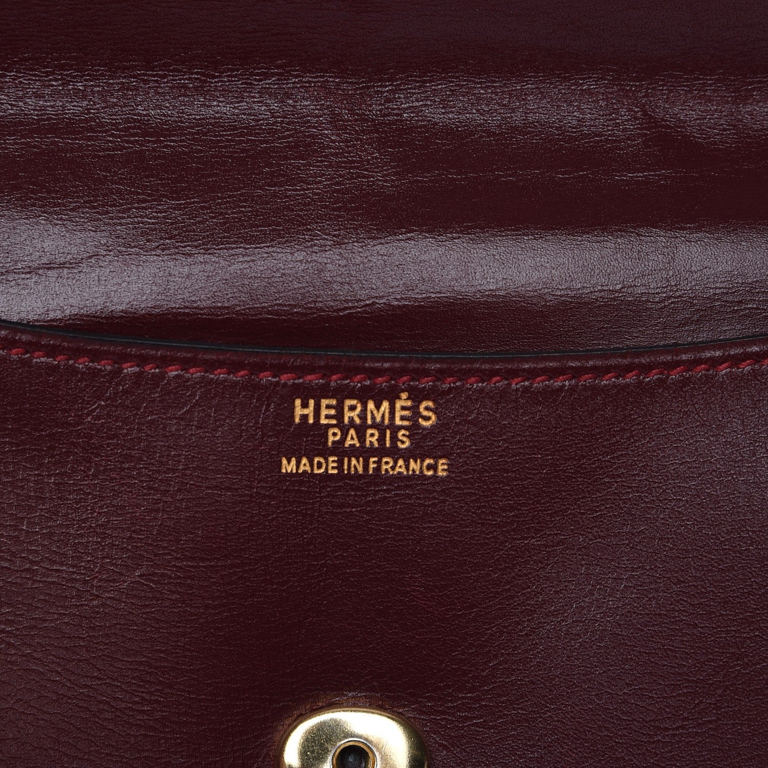 Hermes Box Pochette Rio Clutch Rouge H 5 of 14