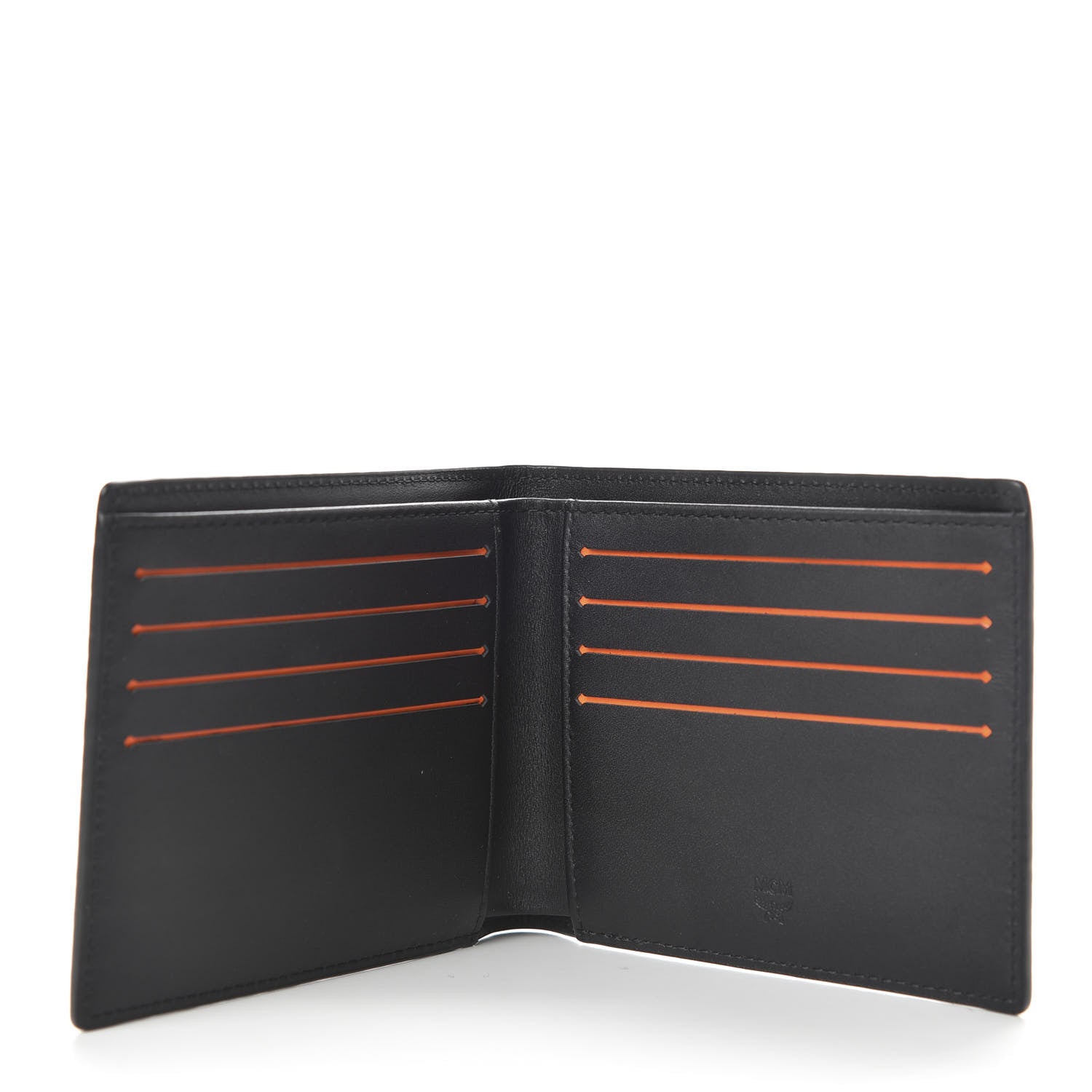 MCM Grained Calfskin Logo Bi-Fold Wallet Black 5 of 6