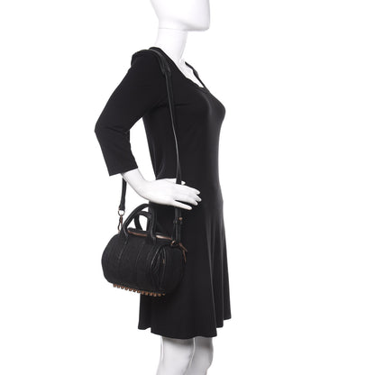 Alexander Wang Pebbled Lambskin Mini Rockie Black Rose Gold Hardware 2 of 10