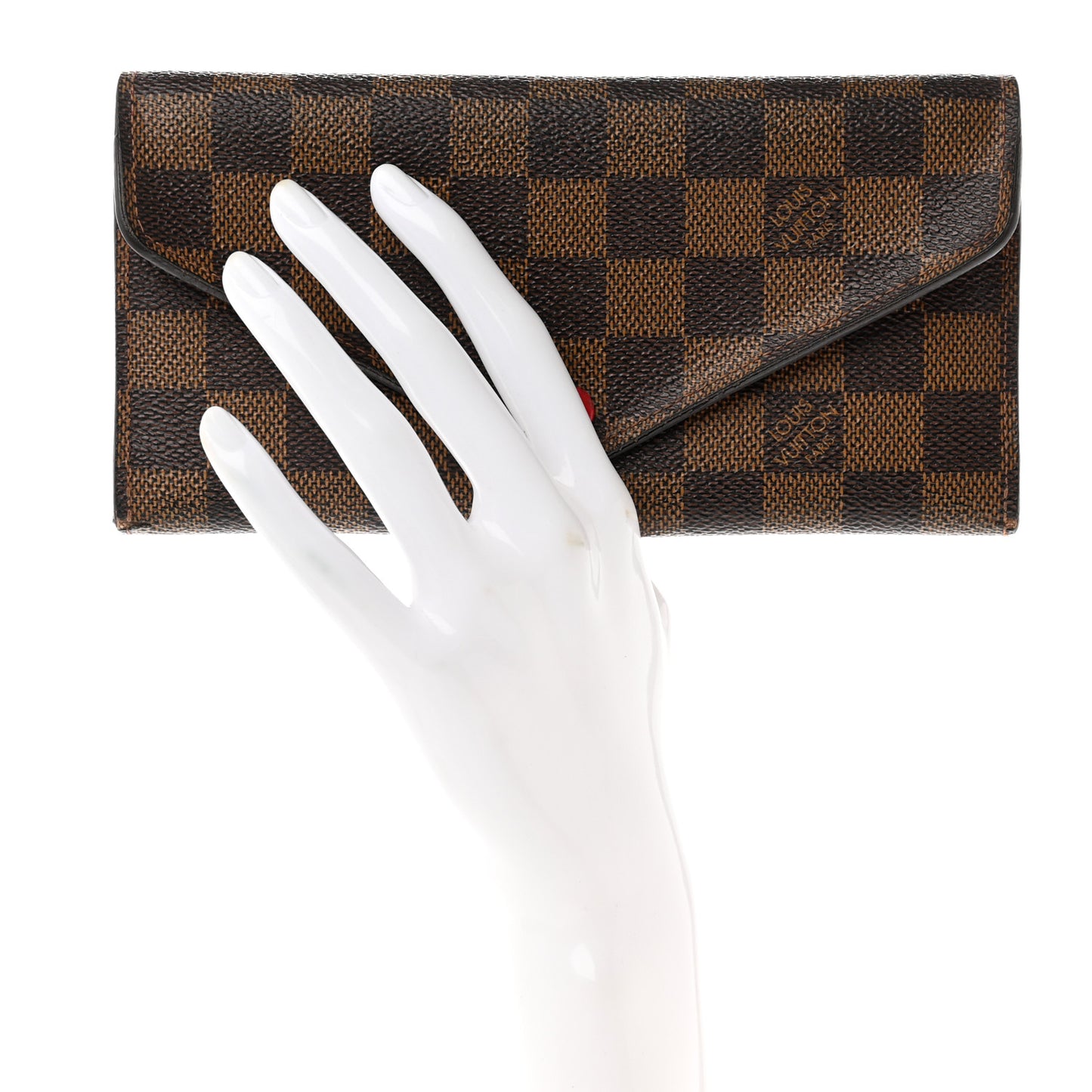 Damier Ebene Josephine Wallet Red