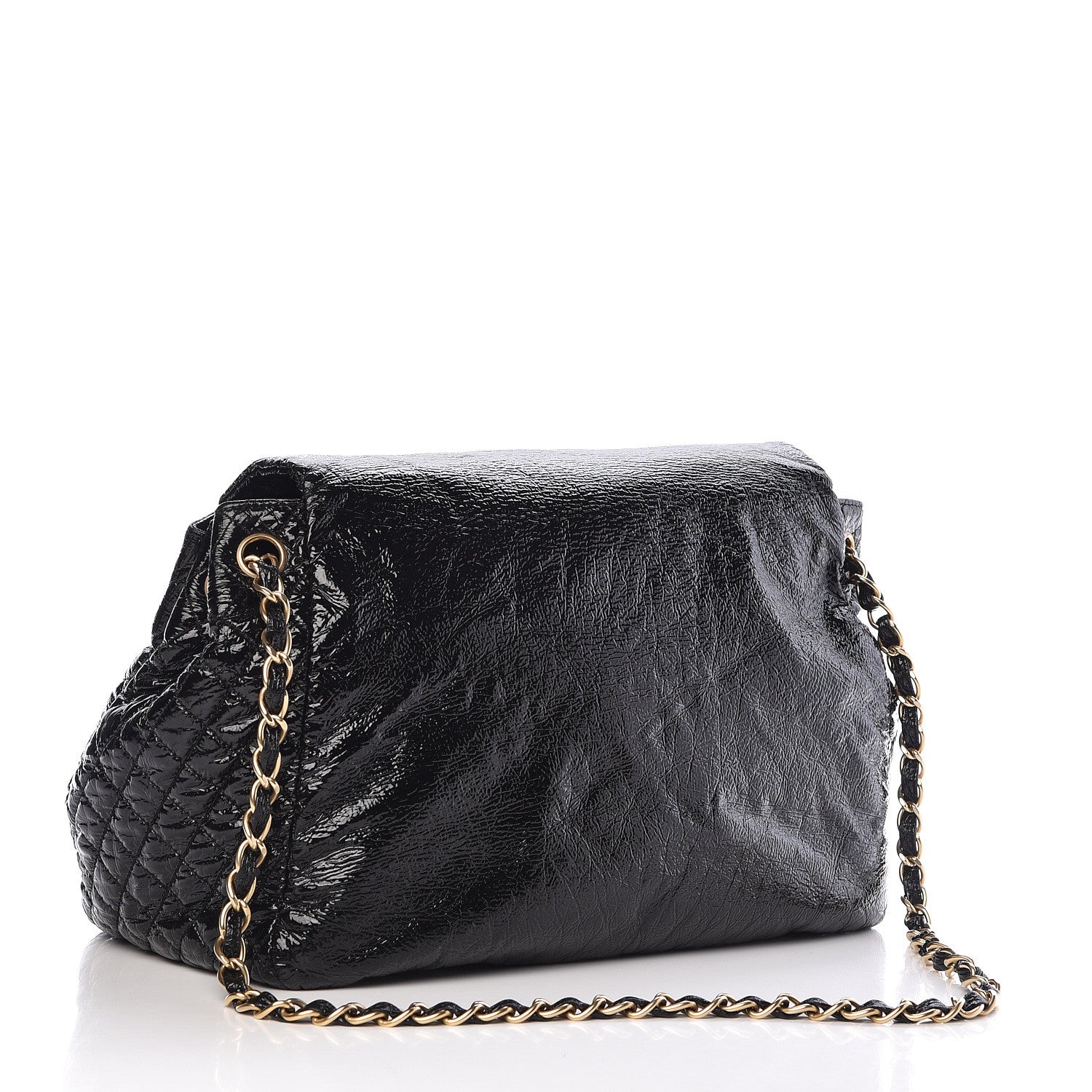 Chanel Vinyl XL Rock and Chain Flap Black 3 of 15