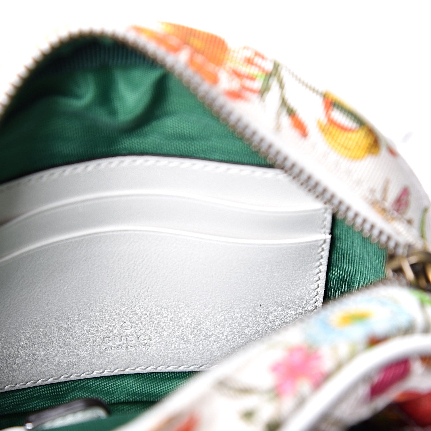 Gucci Canvas Flora Floral Trapuntata Mini Zumi Dome Shoulder Bag White 5 of 9