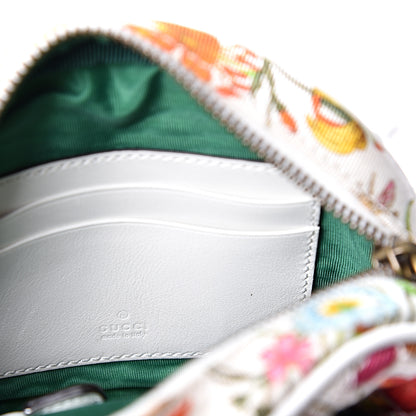 Gucci Canvas Flora Floral Trapuntata Mini Zumi Dome Shoulder Bag White 5 of 9