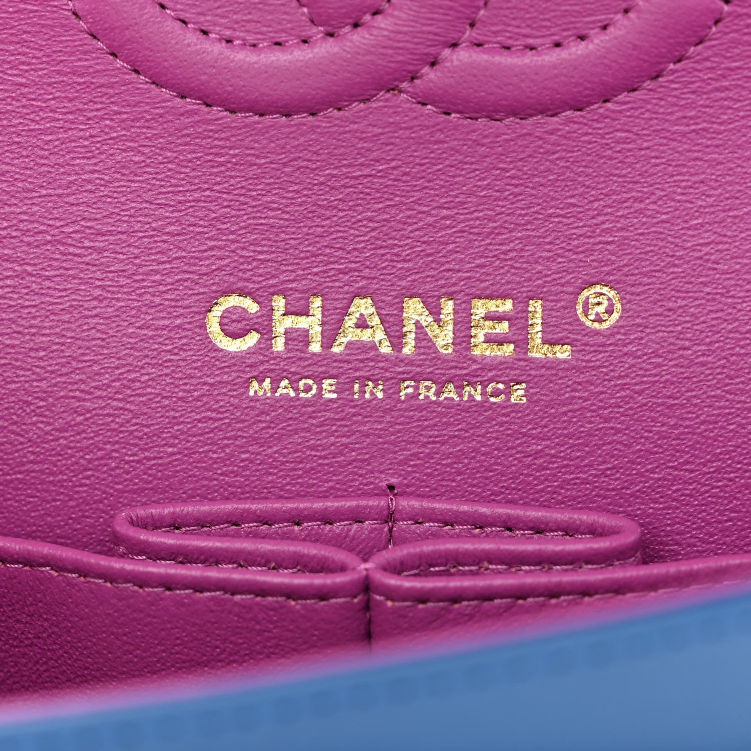 Chanel Lambskin Quilted Small Double Flap Blue Purple 6 of 12