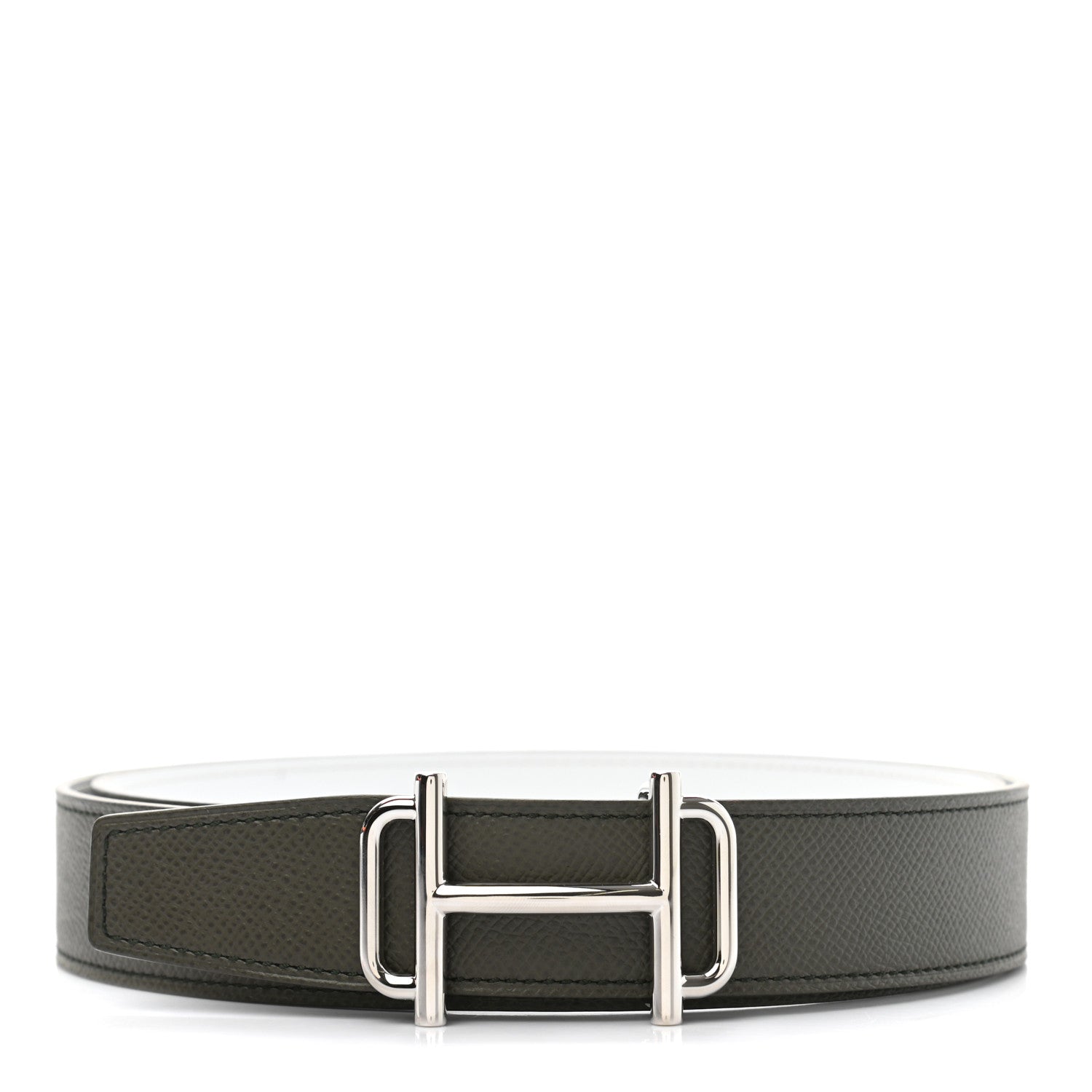 Hermes Epsom 32mm Royal Belt 95 Etain White 1 of 6