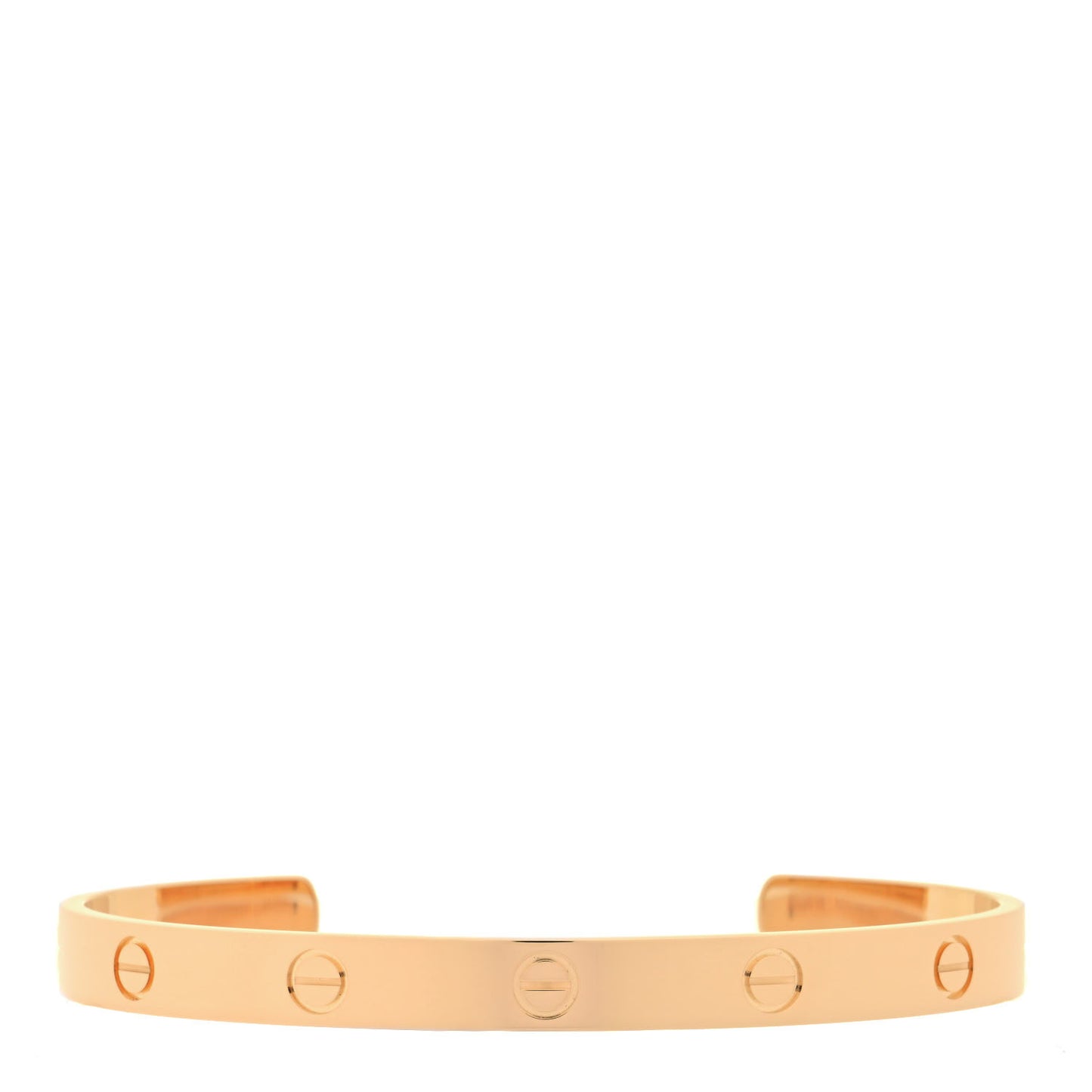 18K Pink Gold LOVE Cuff Bracelet 19