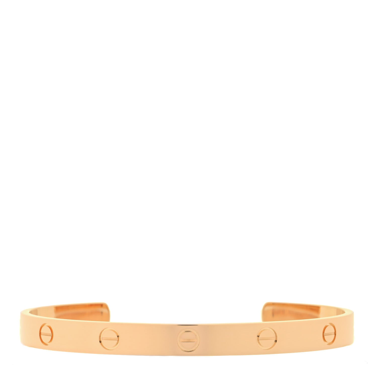 Cartier 18K Pink Gold LOVE Cuff Bracelet 19 1 of 4