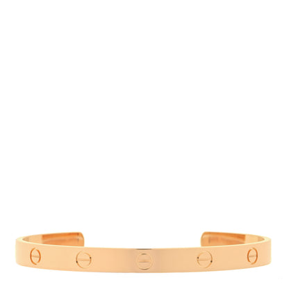 Cartier 18K Pink Gold LOVE Cuff Bracelet 19 1 of 4