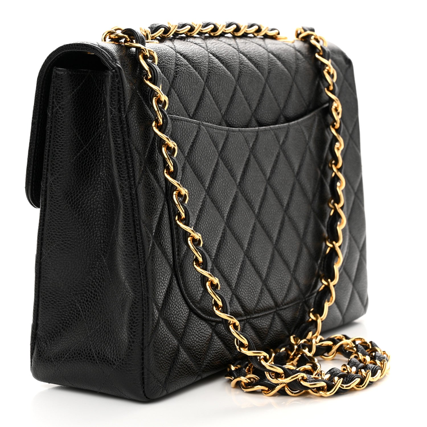 Chanel Caviar Jumbo Single Flap Black 3 of 12