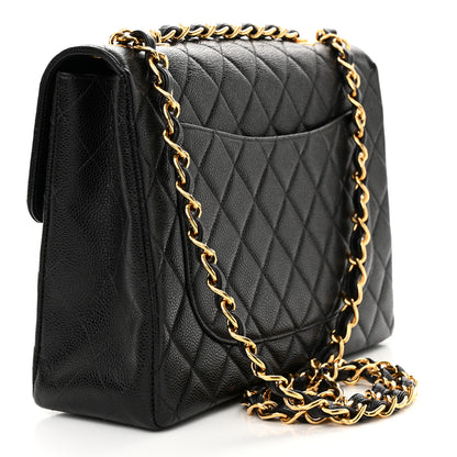 Chanel Caviar Jumbo Single Flap Black 3 of 12
