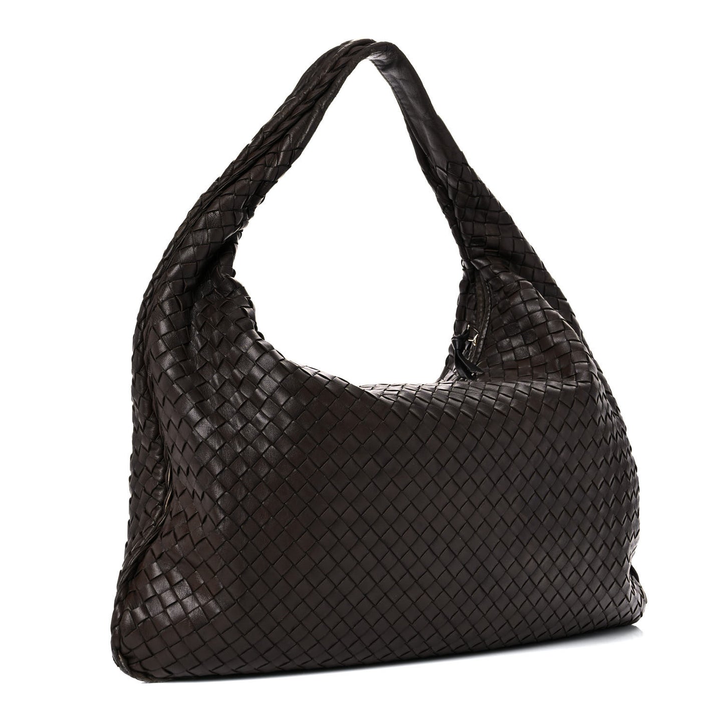 Nappa Intrecciato Large Veneta Hobo Ebano