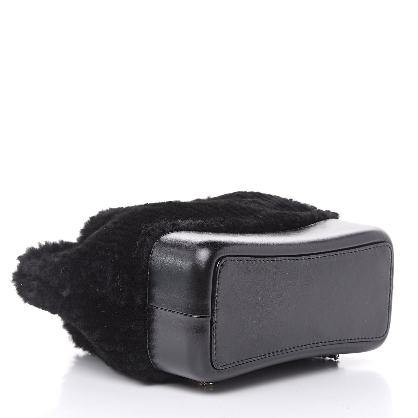 Shearling Small Gabrielle Backpack Black