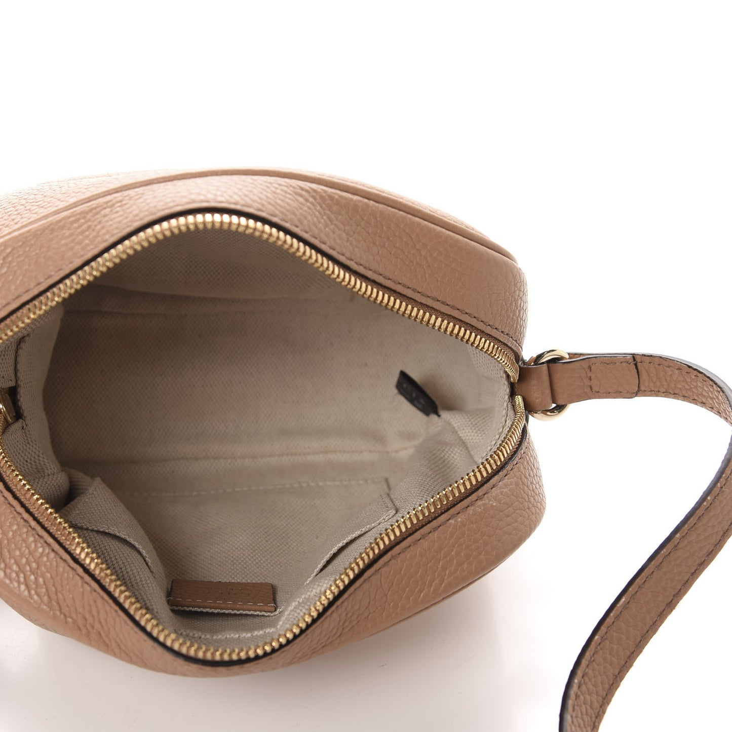 Pebbled Calfskin Small Soho Disco Bag Camelia
