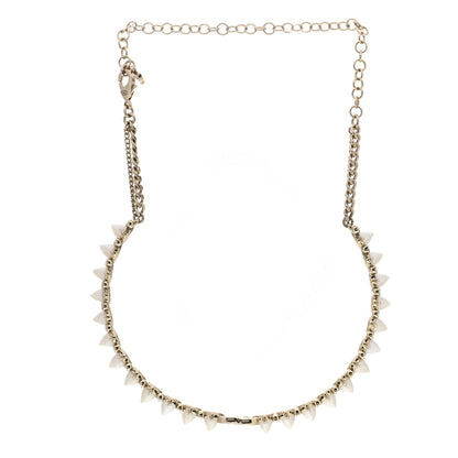 Chanel Strass Crystal Studded Pearl CC Choker Necklace Gold Pearly White 2 of 3