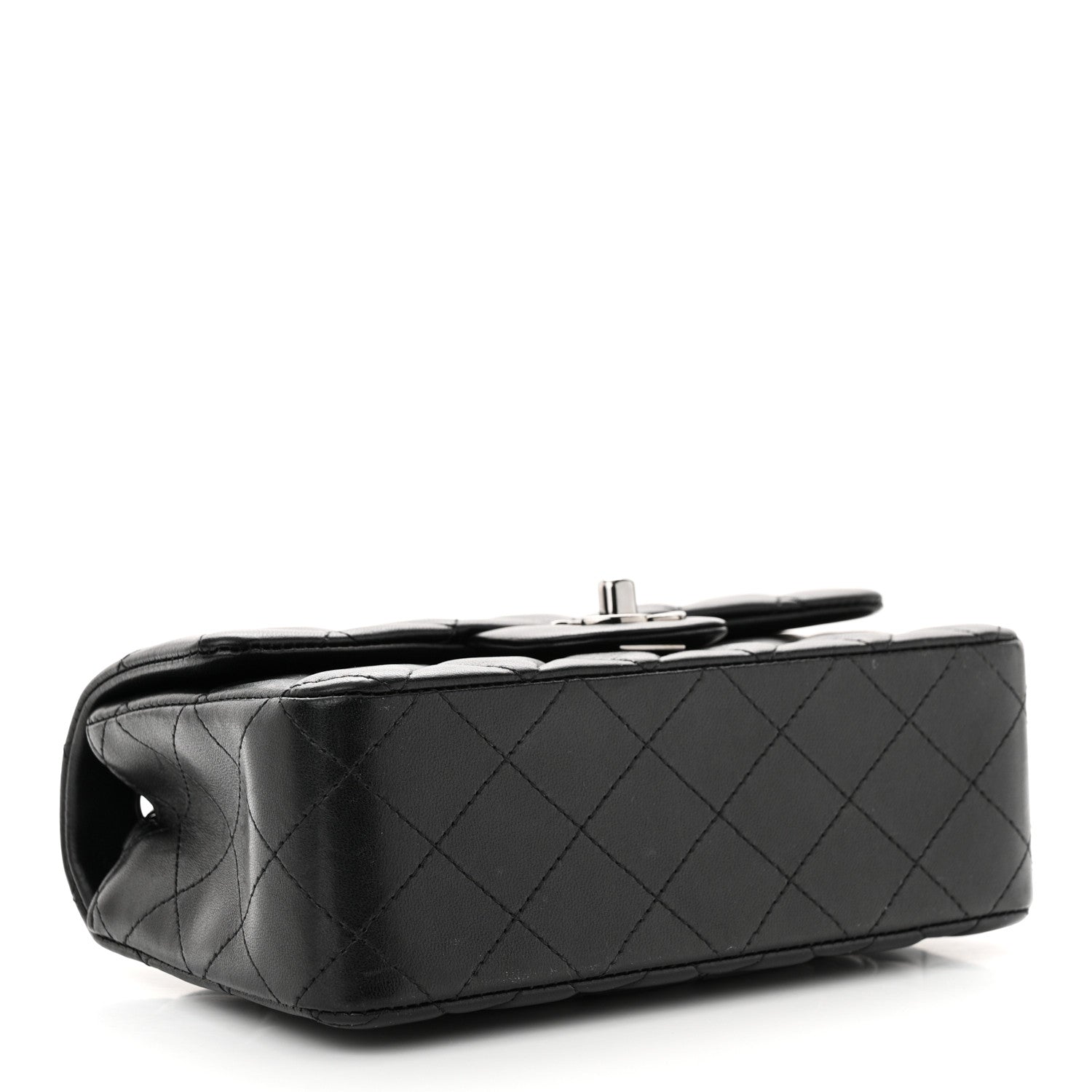 Chanel Lambskin Quilted Mini Rectangular Flap Black 4 of 10