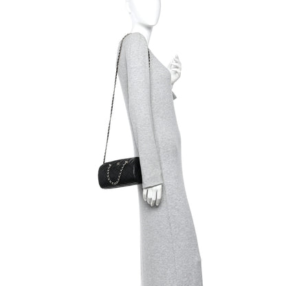 Chanel Caviar Quilted Barrel Clutch With Chain Black 2 of 11