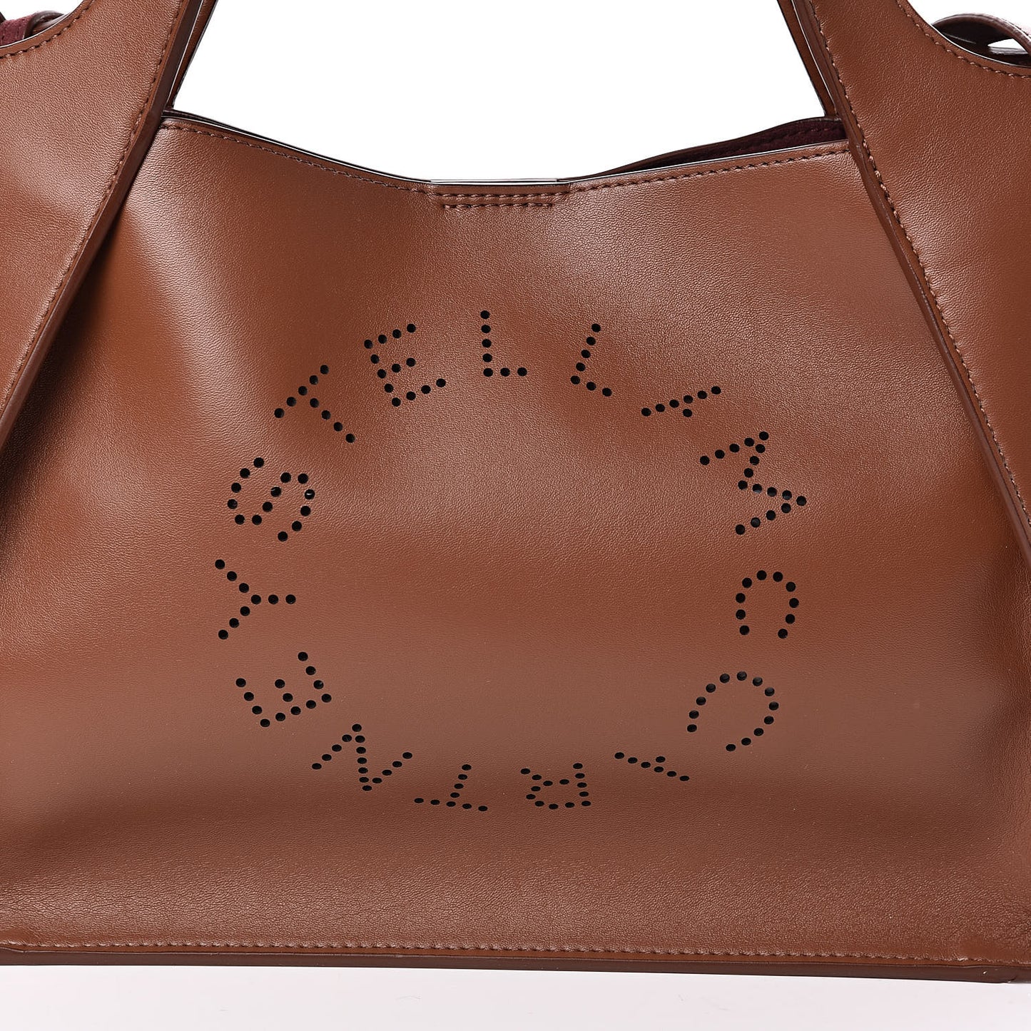 Eco Alter Nappa Perforated Logo Satchel Cinnamon