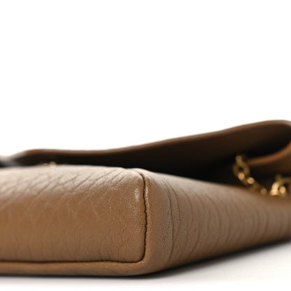 Saint Laurent Supple Lambskin Small Cassandre Chain Pouch Dark Cork 10 of 11