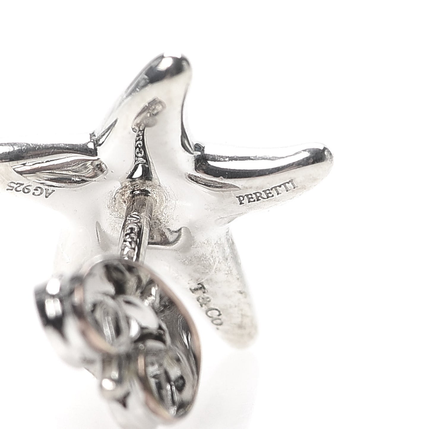 Sterling Silver 12mm Elsa Peretti Starfish Earrings