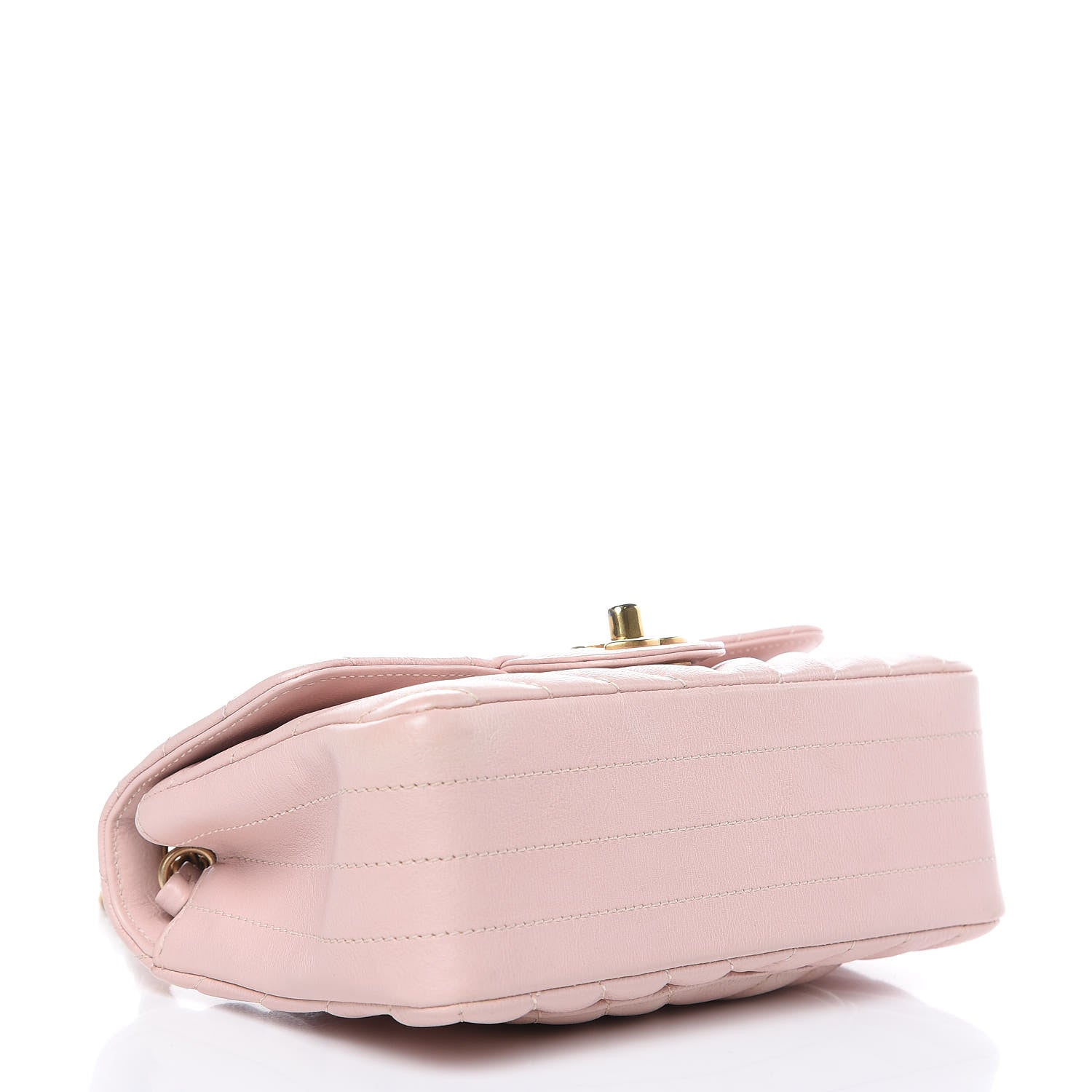 Chanel Calfskin Chevron Quilted Mini Rectangular Flap Light Pink 4 of 12