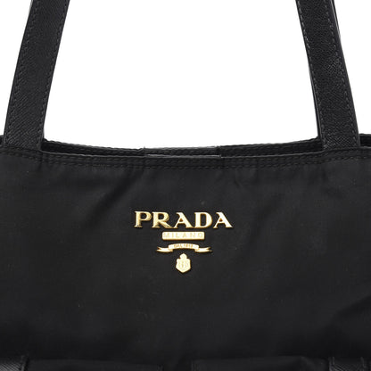 Prada Nylon Saffiano Front Pocket Tote Black 12 of 12