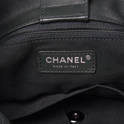 Chanel Lambskin Quilted Large Drawstring Shoulder Bag Green 6 of 14