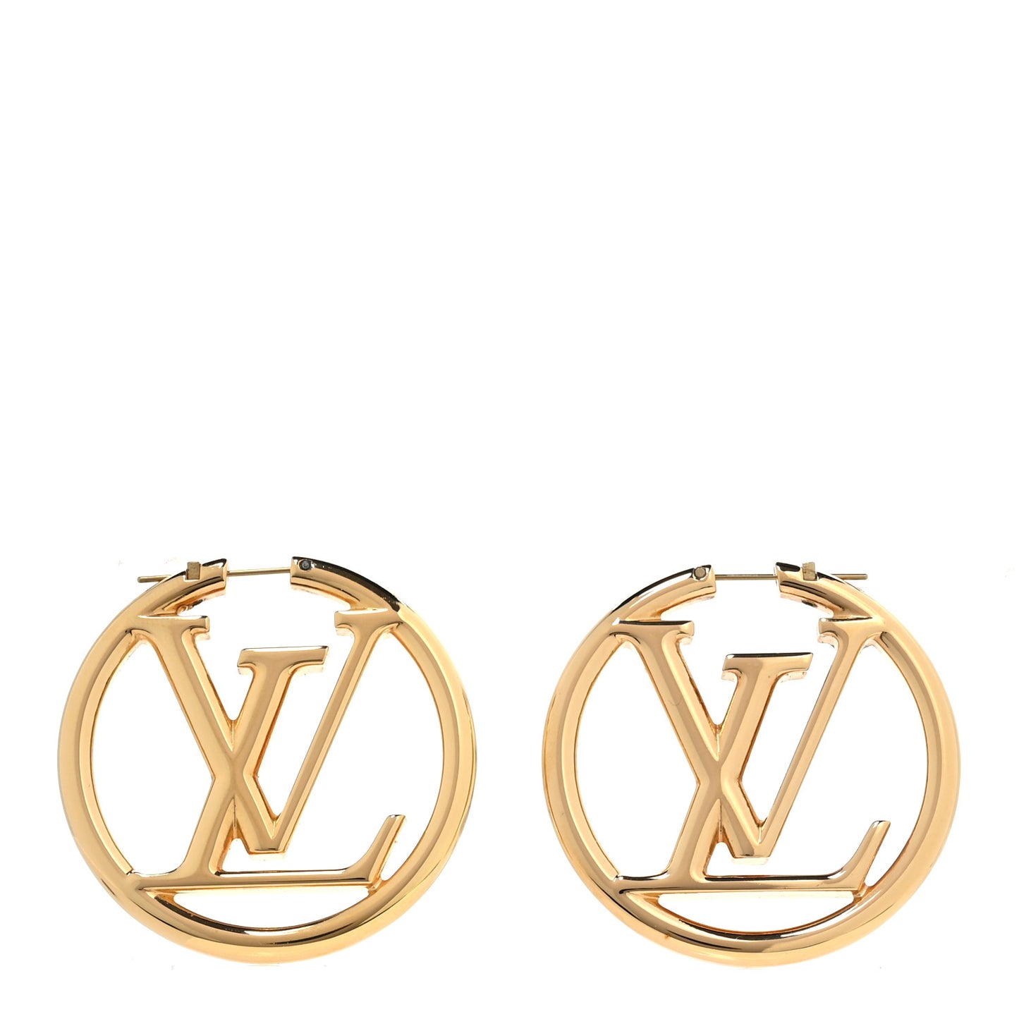 Metal Louise Hoop Earrings Gold