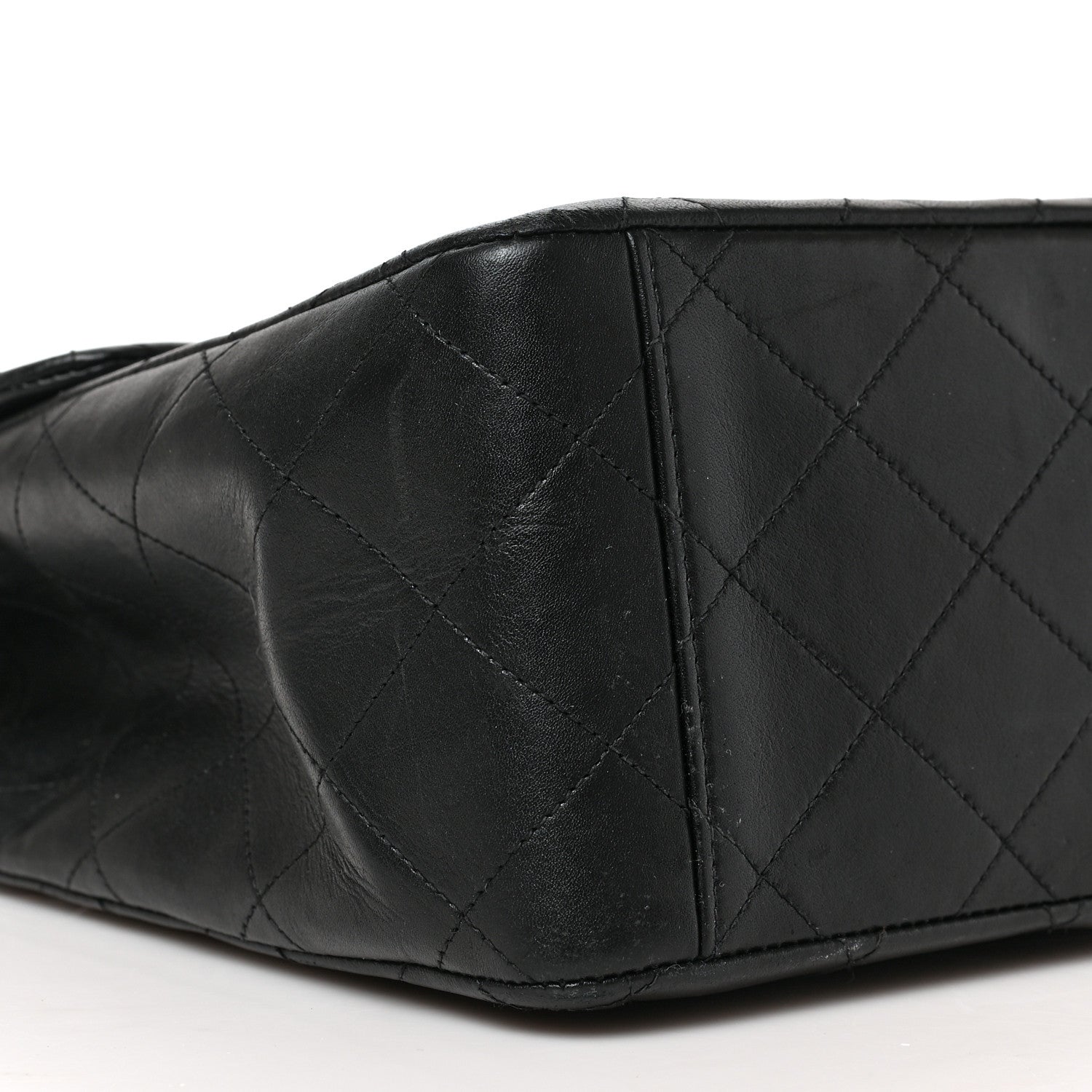Chanel Lambskin Quilted XL Jumbo Single Flap Black 9 of 11