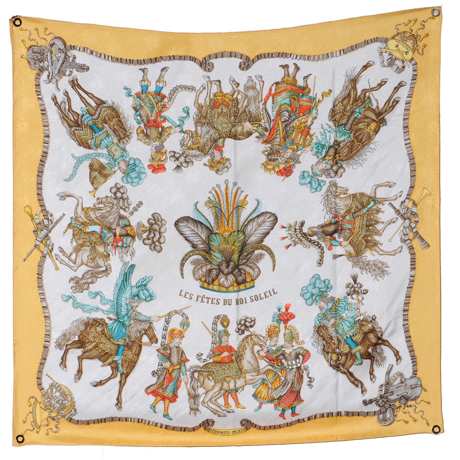 Hermes Silk Les Fetes du Roi Soleil Scarf 90 2 of 7