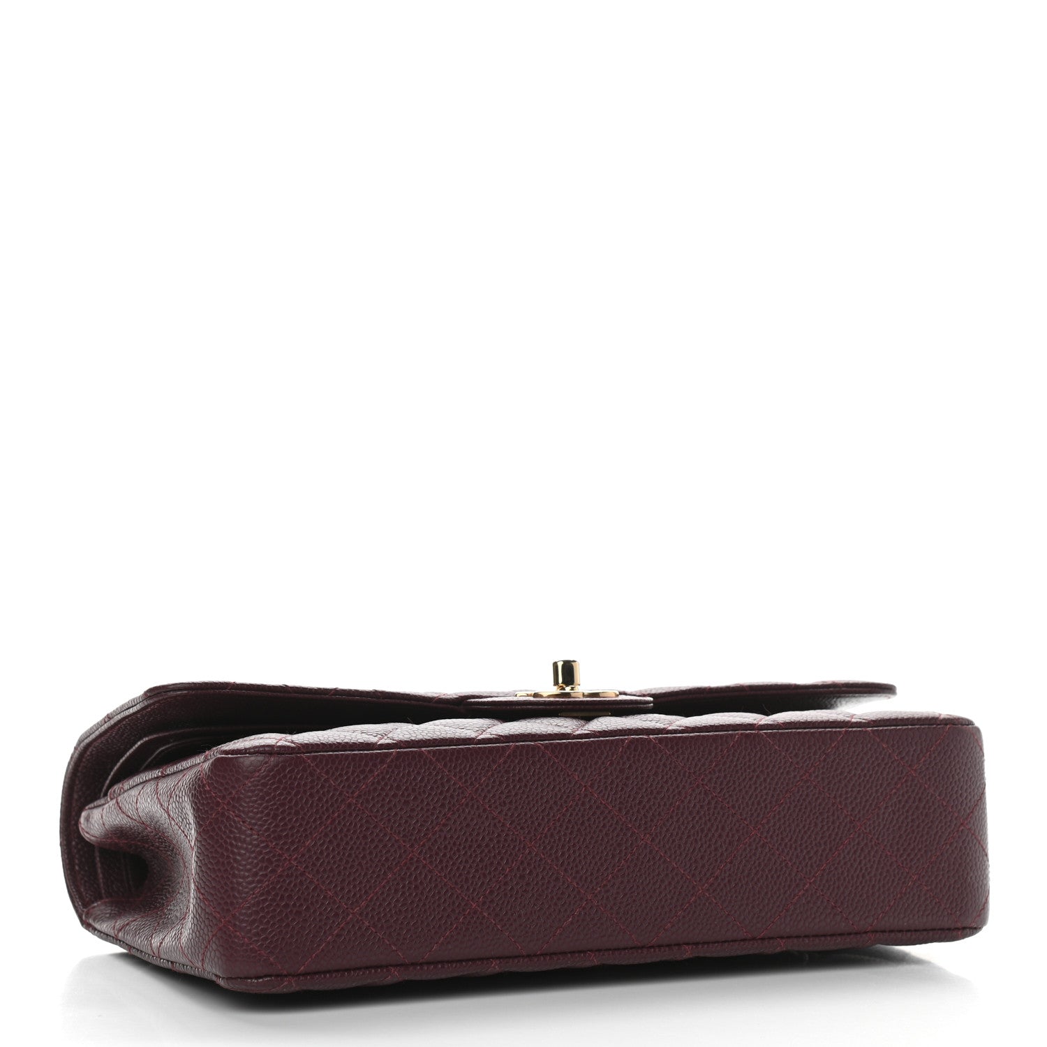 Chanel Caviar Quilted Medium Double Flap Burgundy 3 of 9