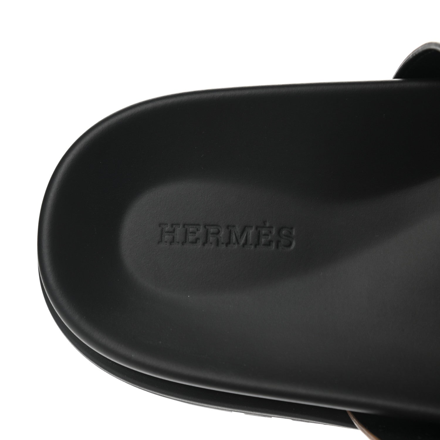 Hermes Calfskin Mens Chypre Sandals 42 Naturel Safari Black 7 of 11