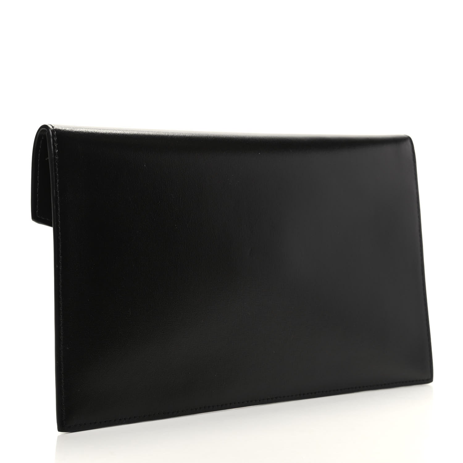 Saint Laurent Smooth Shiny Calfskin Monogram Uptown Pouch Black 3 of 6