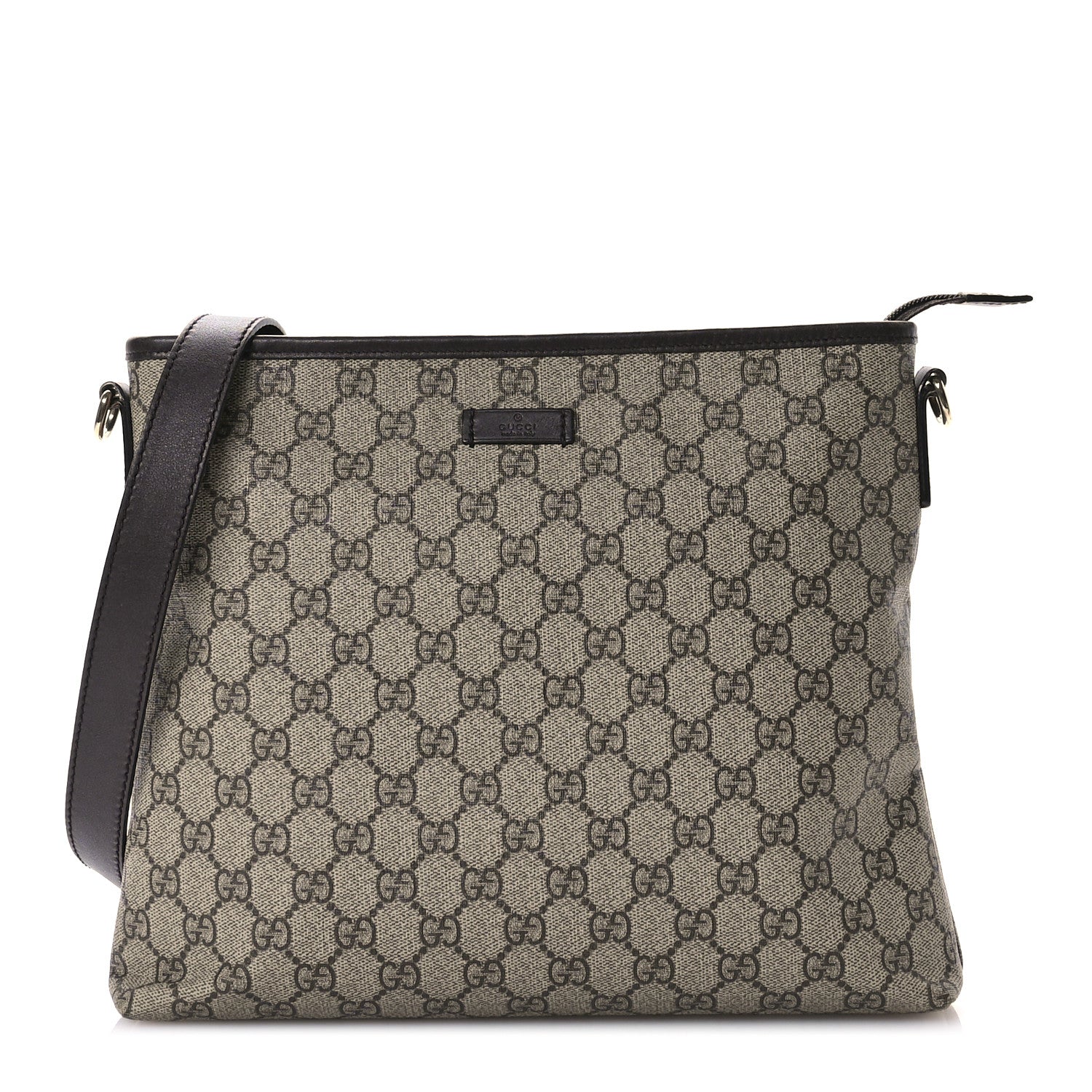 Gucci GG Plus Monogram Medium Flat Messenger Bag Dark Brown 1 of 10