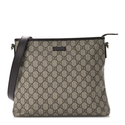 Gucci GG Plus Monogram Medium Flat Messenger Bag Dark Brown 1 of 10