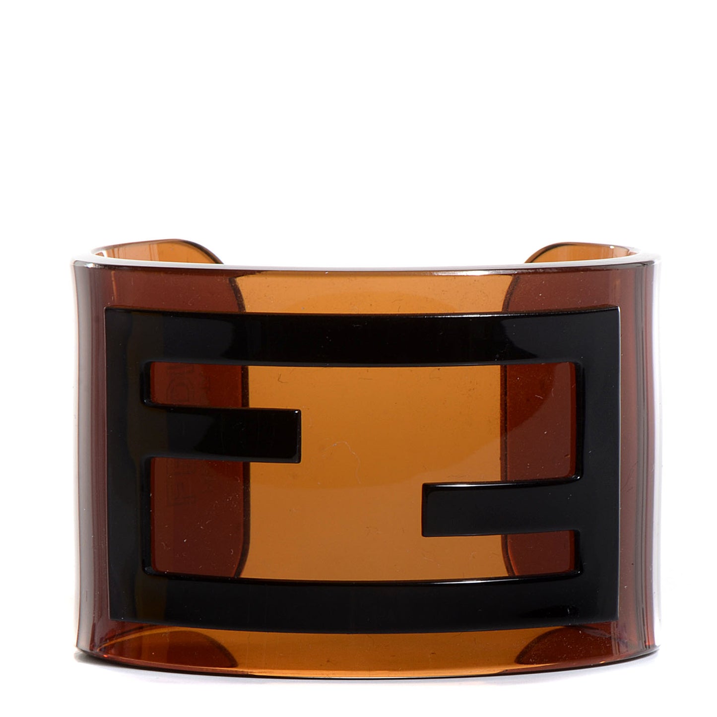 Resin FF Logo Cuff Bracelet Gold