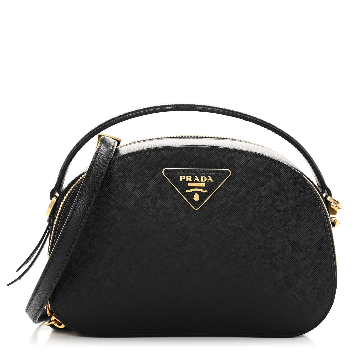 Saffiano Lux Odette Crossbody Black