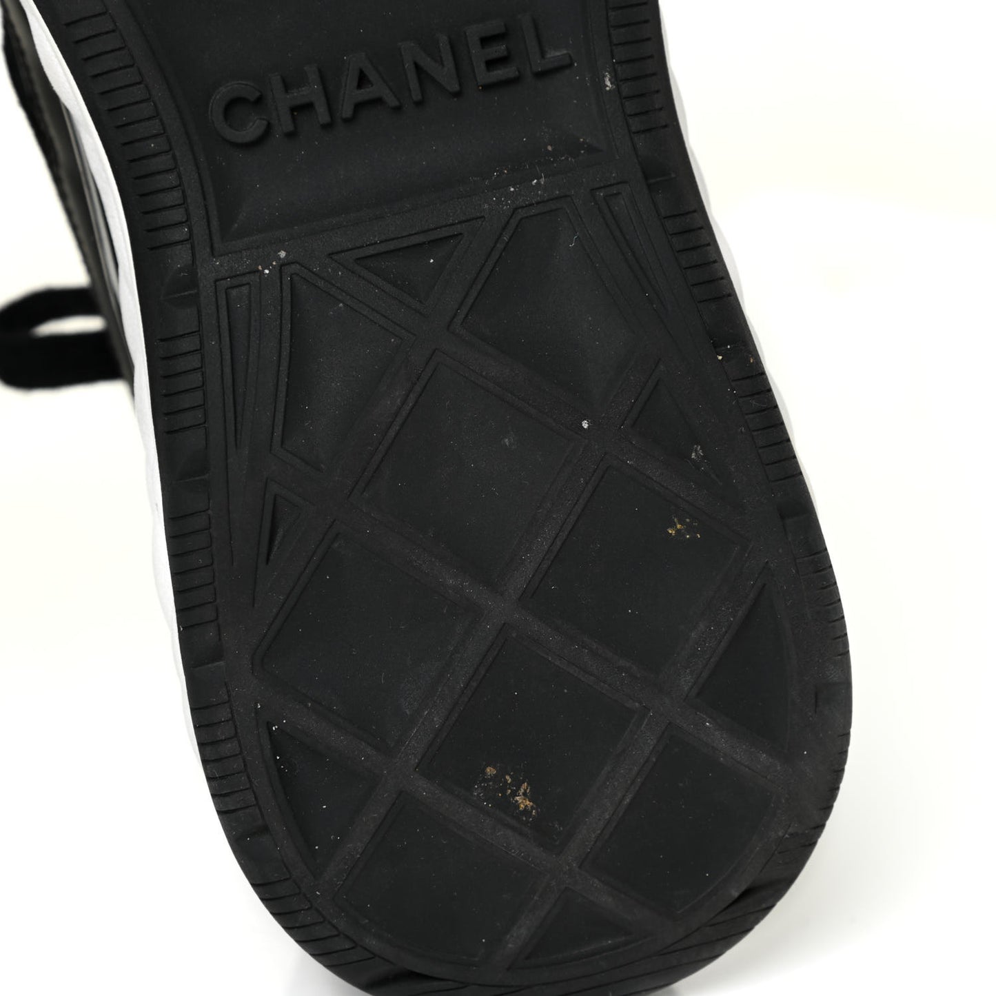 Velvet Calfskin Mixed Fibers CC Sneakers 40.5 Black
