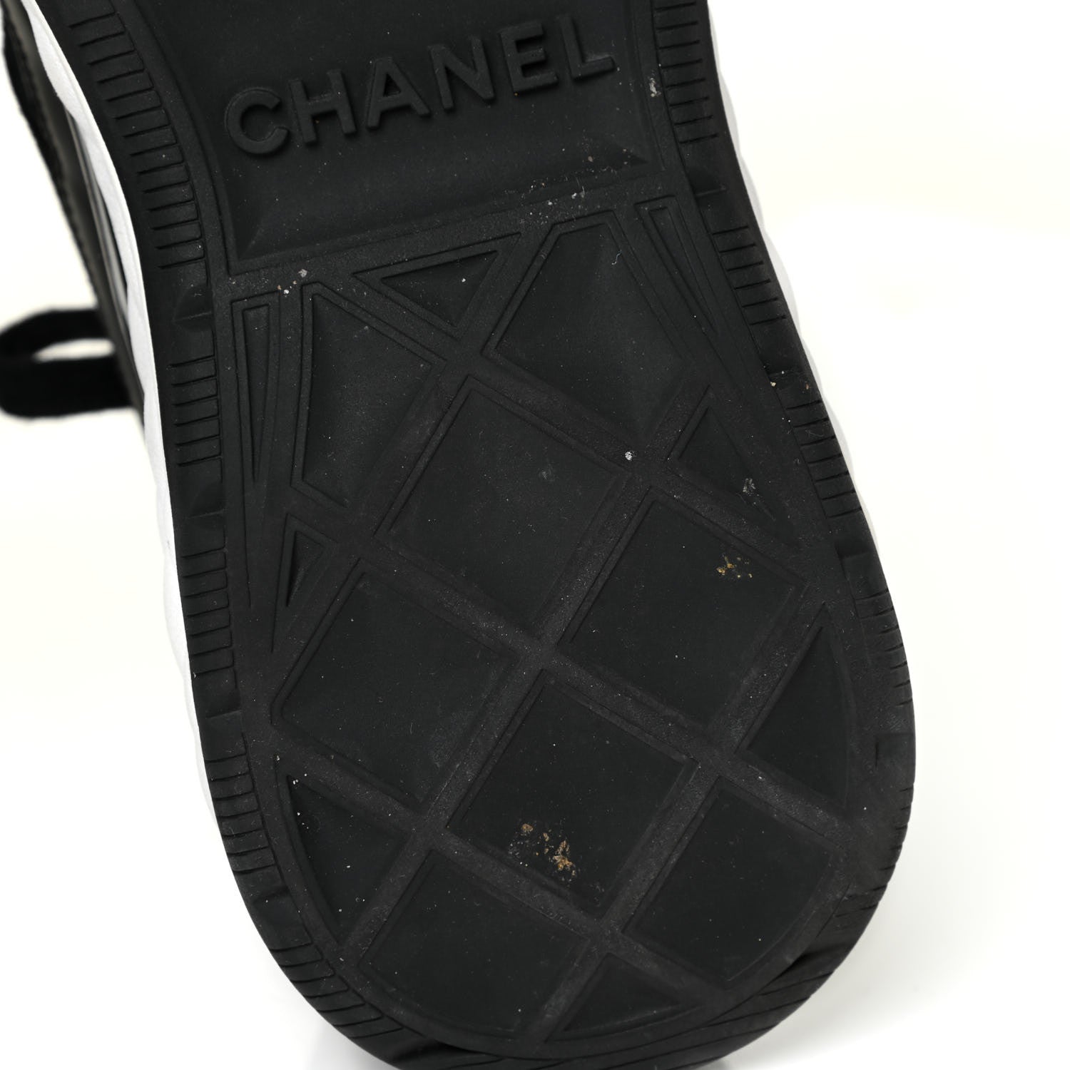 Chanel Velvet Calfskin Mixed Fibers CC Sneakers 40.5 Black 9 of 12