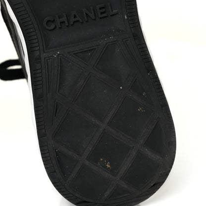 Chanel Velvet Calfskin Mixed Fibers CC Sneakers 40.5 Black 9 of 12