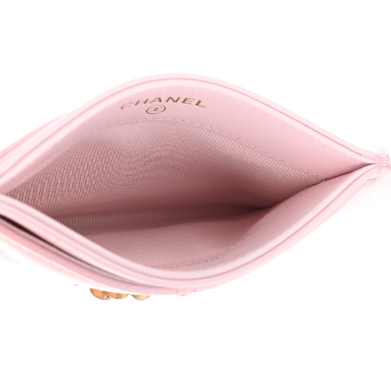 Chanel Lambskin Quilted Chanel 19 Card Holder Light Pink 5 of 7