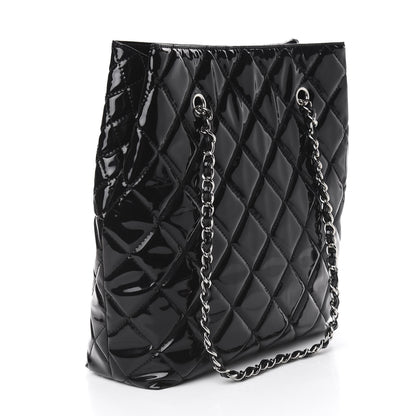 Chanel Vinyl Quilted In The Business North South Tote Black 3 of 16