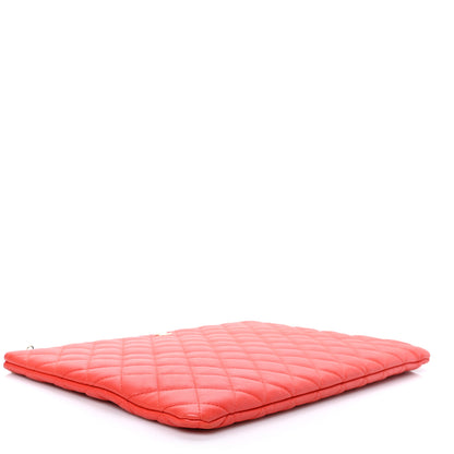 Chanel Lambskin Quilted Large Cuba Cosmetic Case Red 4 of 9
