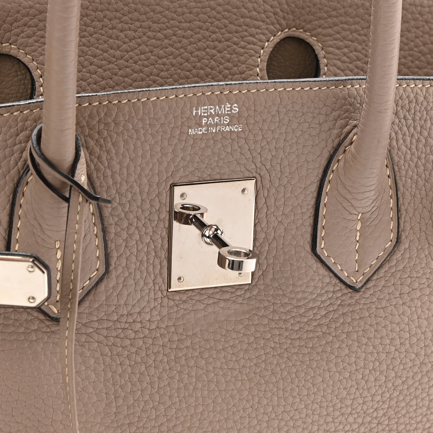 Taurillon Clemence Birkin 30 Gris Tourterelle