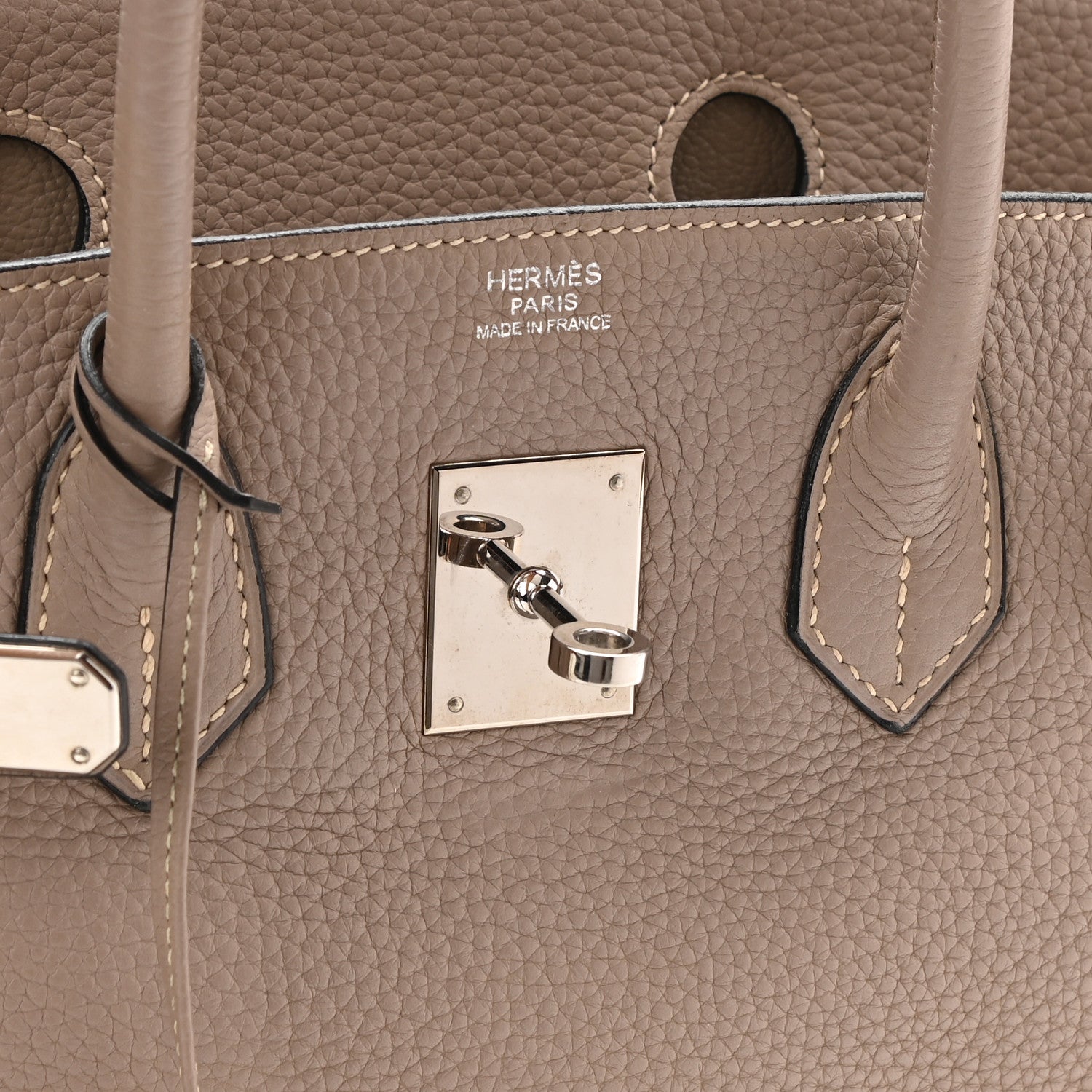 Hermes Taurillon Clemence Birkin 30 Gris Tourterelle 6 of 10