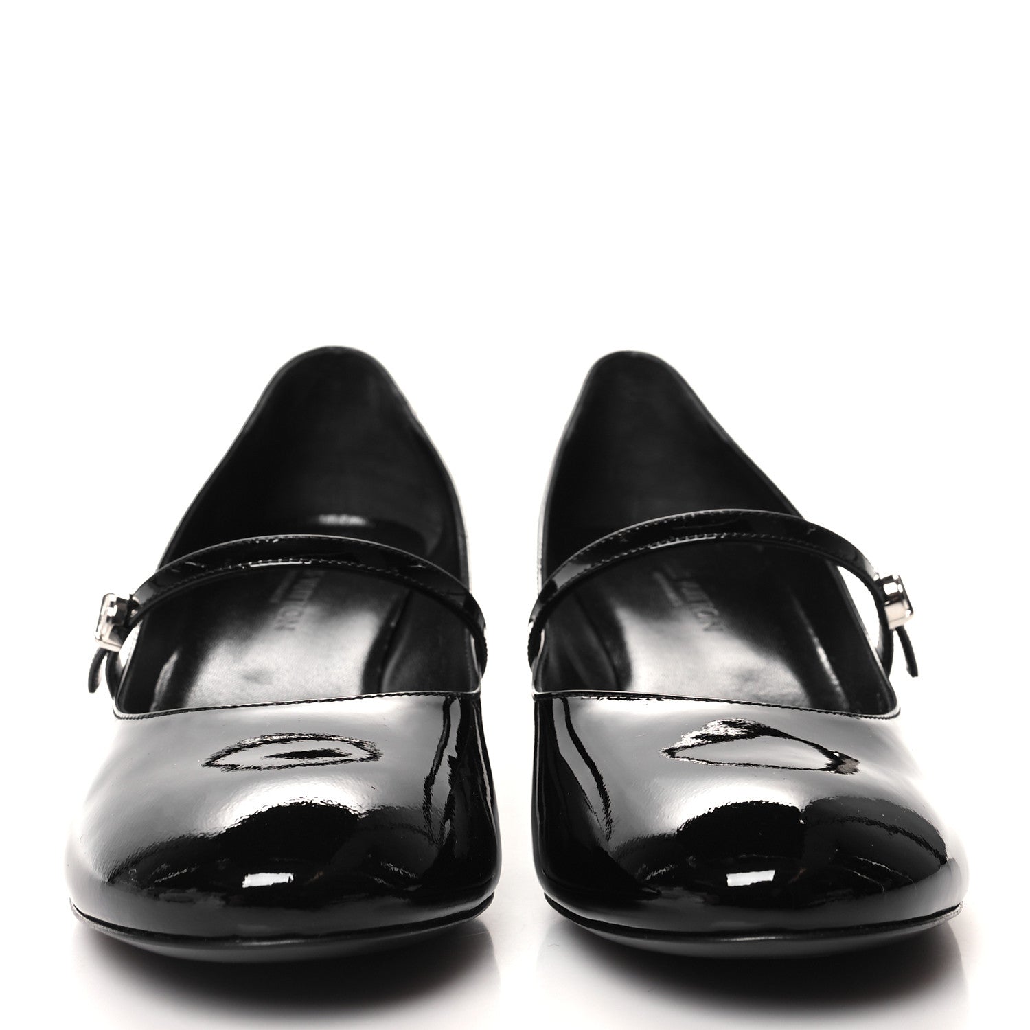 Louis Vuitton LOUIS VUITTON Patent Uniformes Silhouette 40mm Pumps 38.5 Black 2 of 8