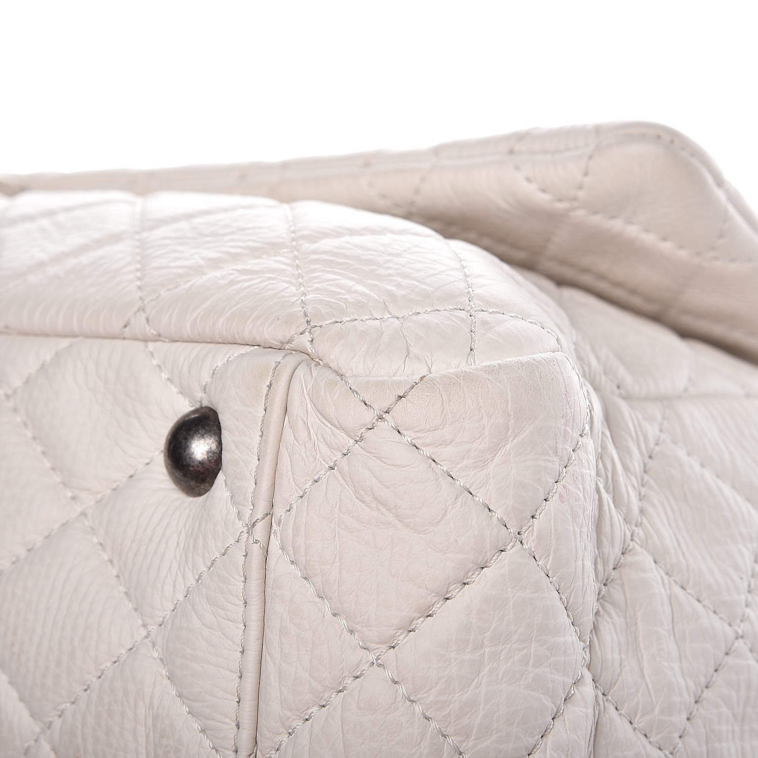 Chanel Calfskin Quilted XXL Travel Flap Bag White 9 of 12
