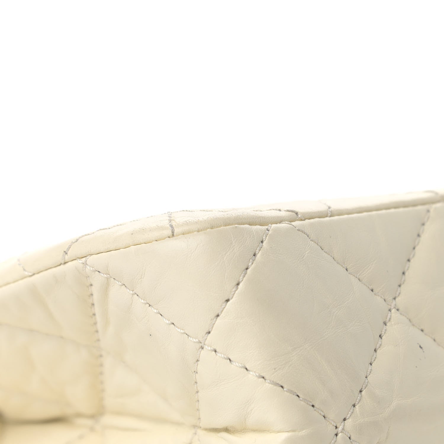 Chanel Aged Calfskin Quilted Reissue 2.55 Tote Ivory 9 of 12